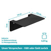 Badablage schwarz ohne Bohren - 14 cm - Edelstahl - Matt