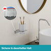 Zahnputzbecher rund silber - Glas und Edelstahl - ohne bohren