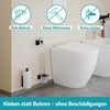 Toilettenbürstenhalter schwarz ohne Bohren - mit Toilettenbürste