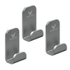 Handtuchhaken Set silber - 3  Edelstahl Haken - ohne bohren