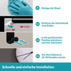 Handtuchhaken Set schwarz - 2  Edelstahl Haken - ohne Bohren