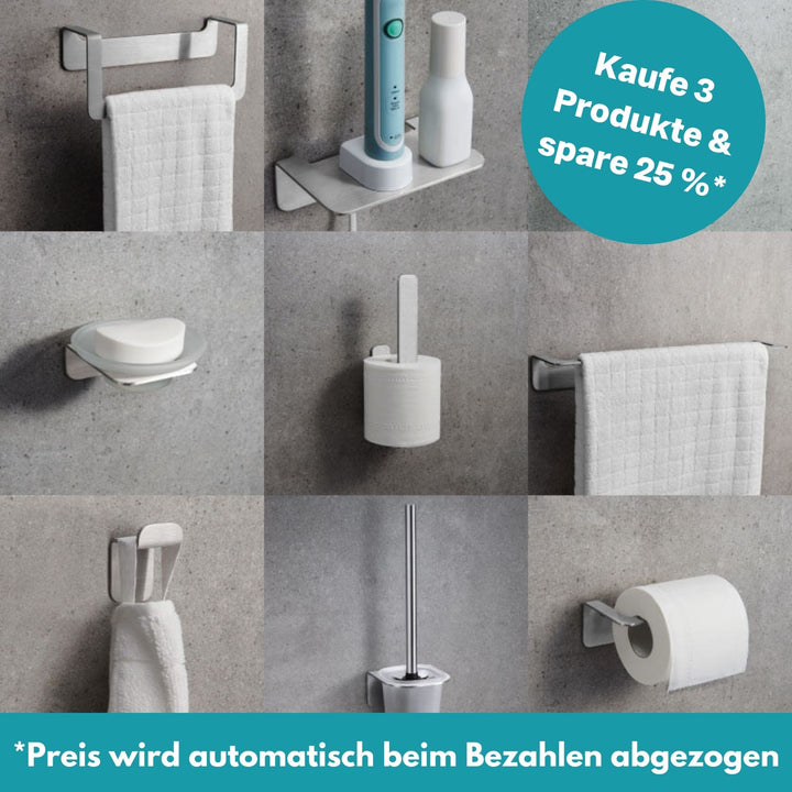 Duschabzieher mit Halterung - Montage ohne Bohren